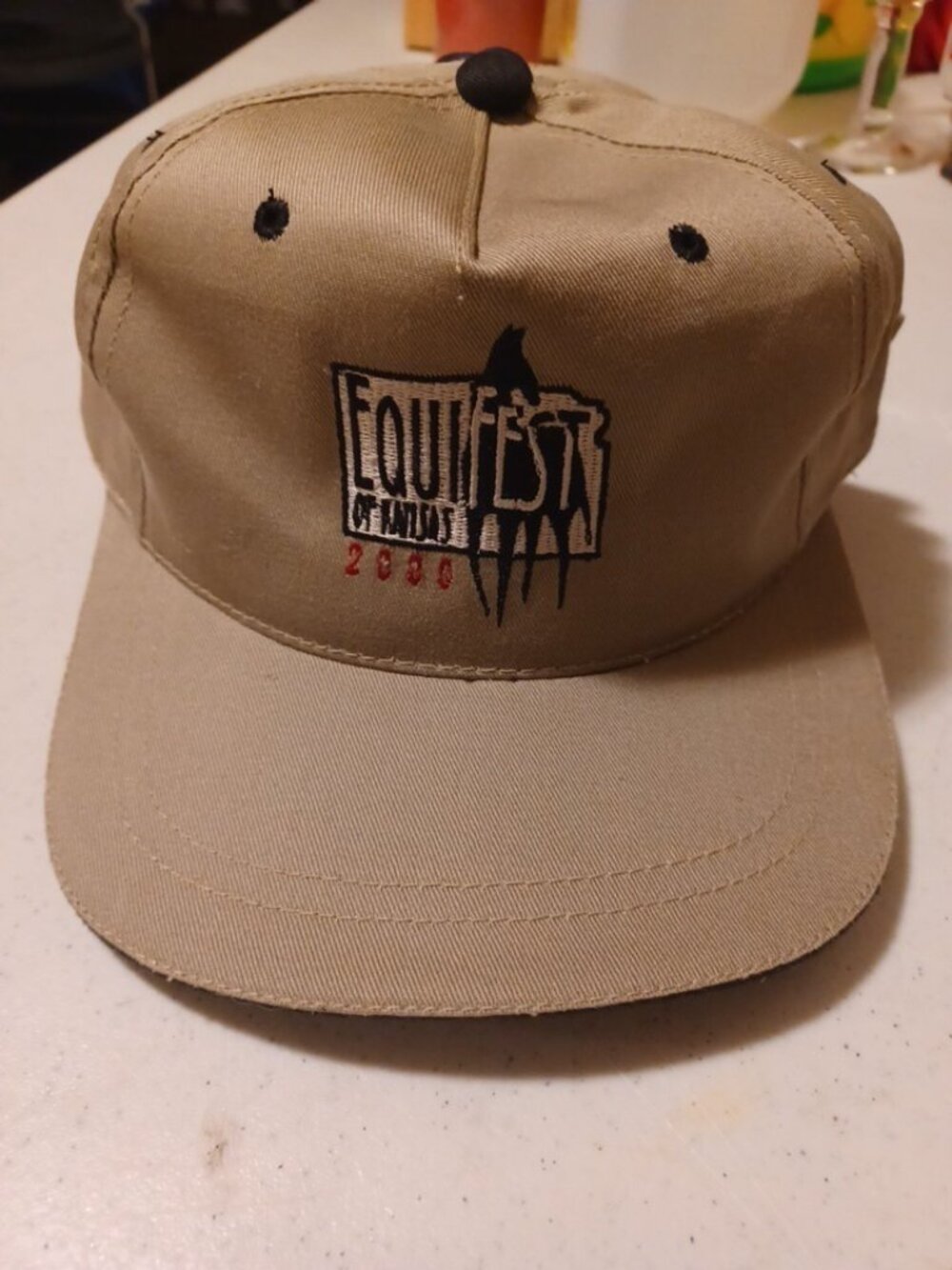 OC Sports Outdoor Baseball Cap Solid Kahki Hat Equifest 2000 Lot of 6